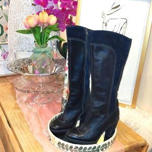 Timberland Earth Keepers Black Size 7.5 Leather Suede Zip up Boots